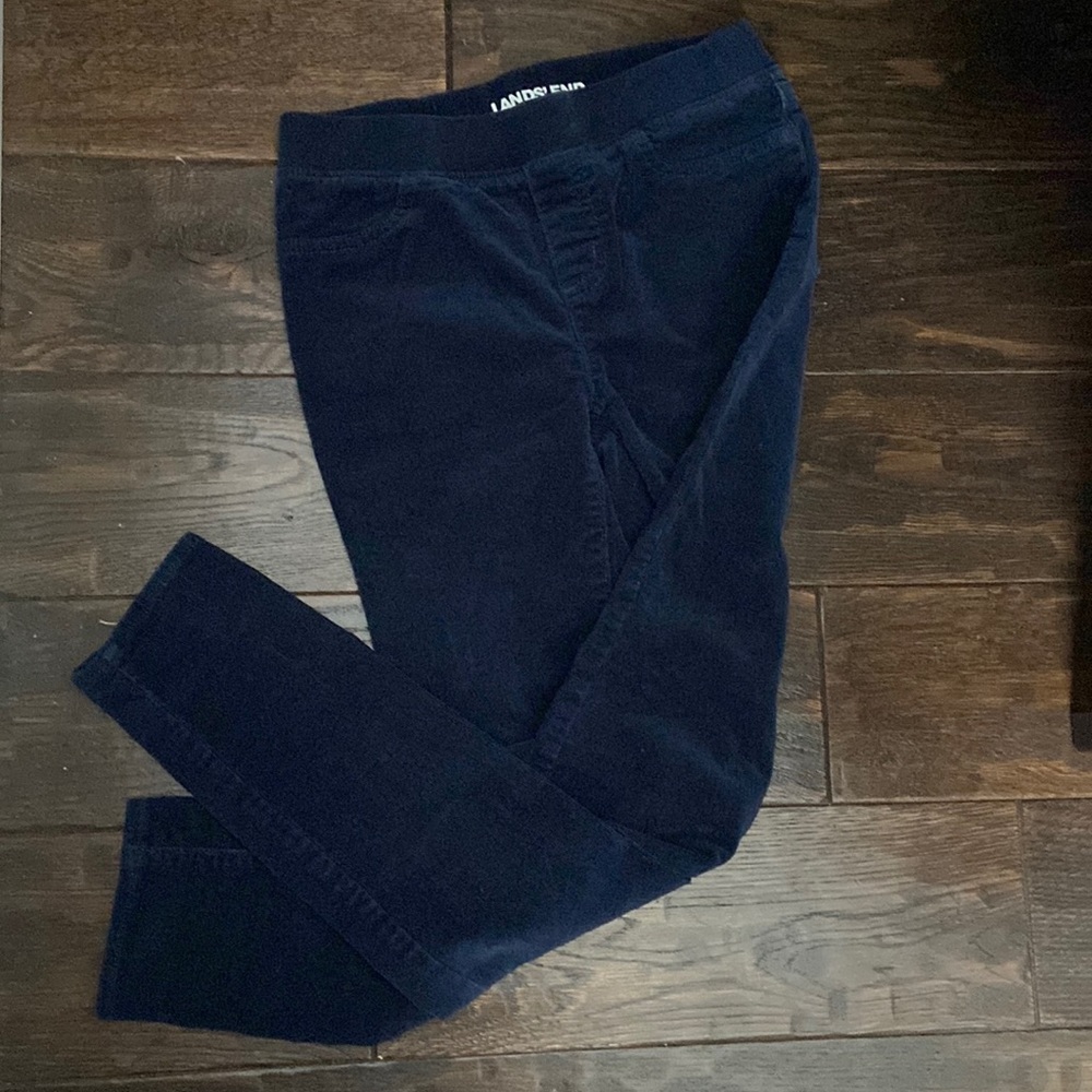 Lands’ End Stretchy Blue Corduroy Jegging size 10